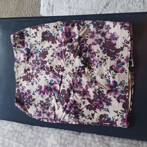 Floral pencil skirt